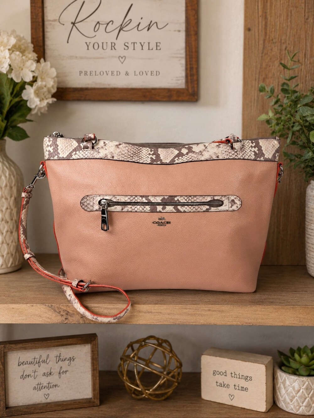 Coach  Leather Tote Bag